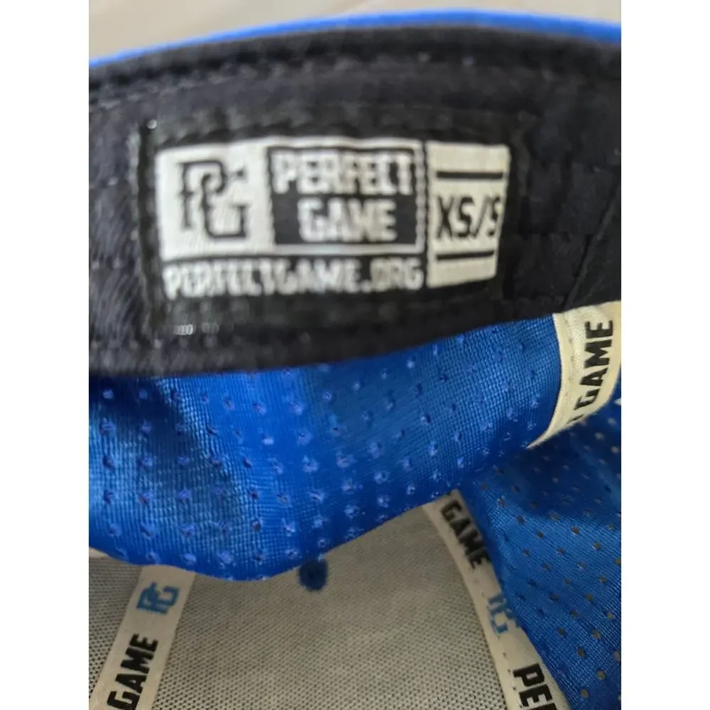 Perfect Game Youth Fitted Baseball Hat Royal Blue PG Logo Cap XS/S